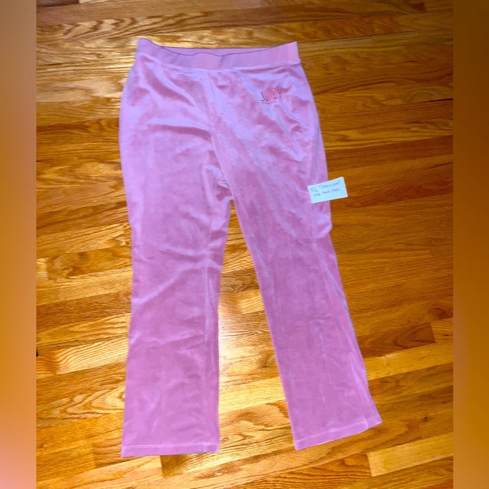 XL pink Juicy Couture velvet track pants